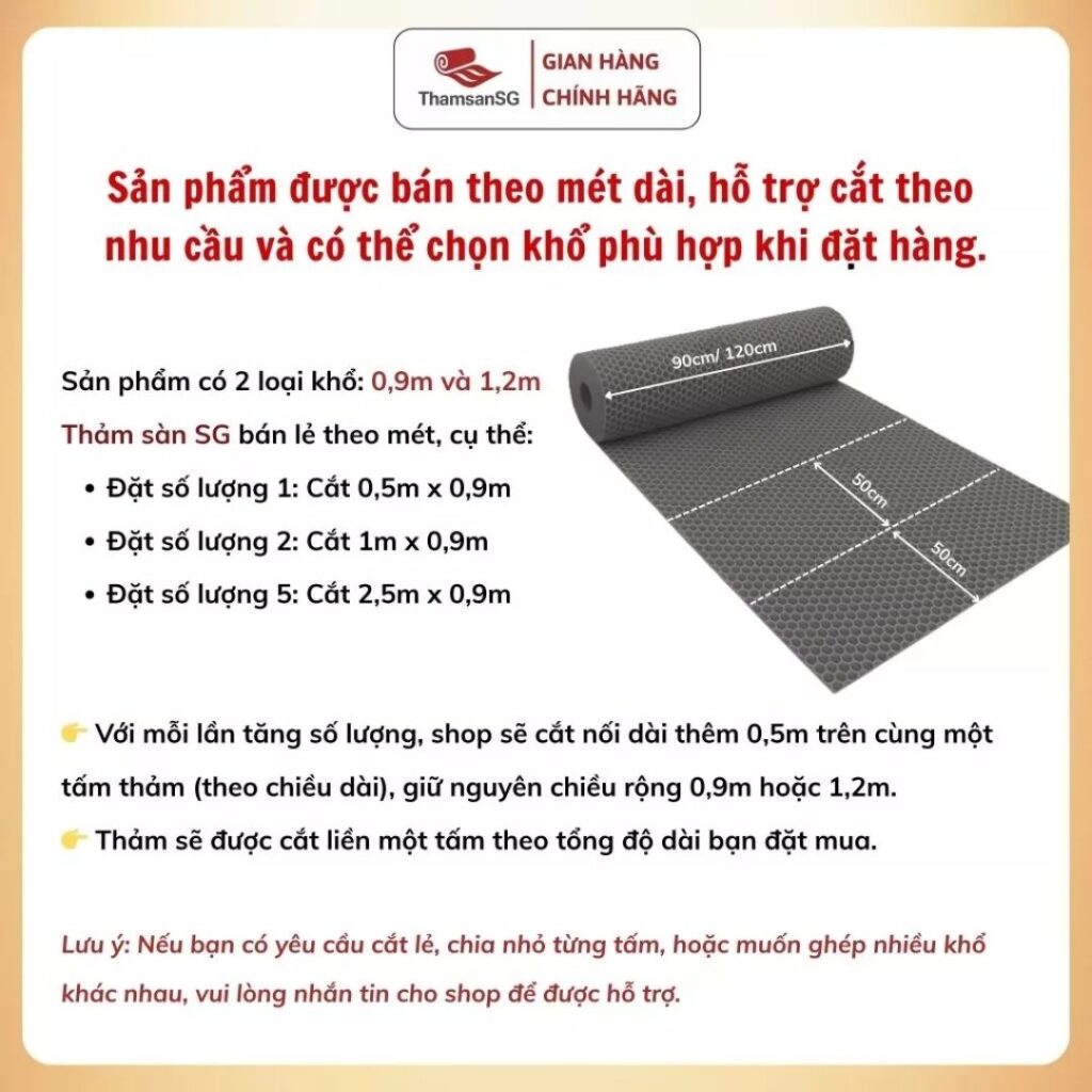 Quy cách thảm nhựa